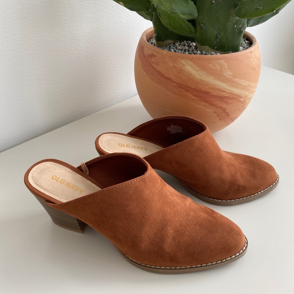 Old Navy Mule Booties - Cognac - Size 6